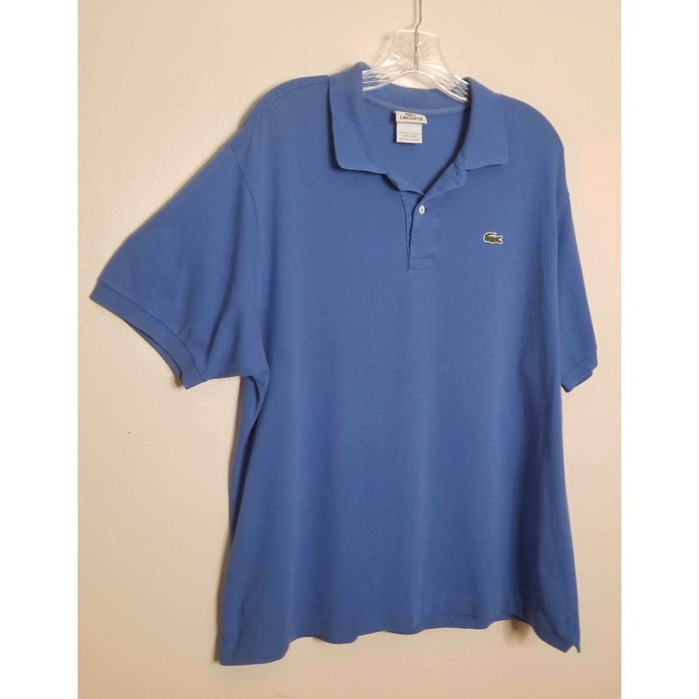 Lacoste Blue Collared Short Sleeve Top